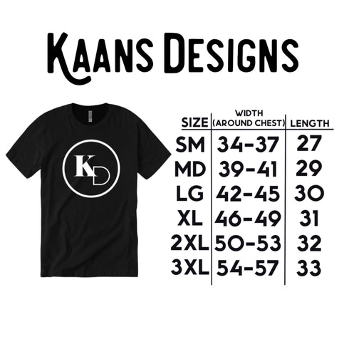 adult sizing chart from kaans designs